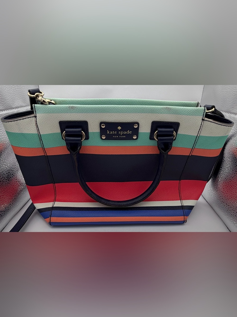 Kate Spade Striped Small Camryn Wellesley Handbag - Tropic Stipe Color